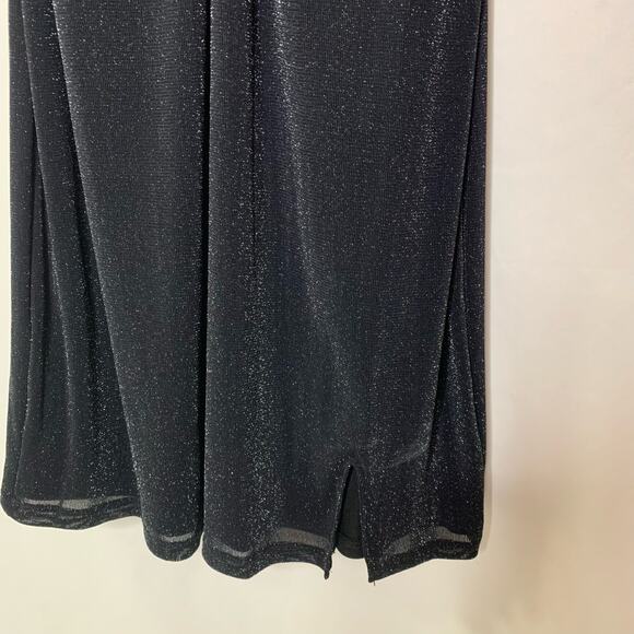 Wild Fable Womens Black Halter Dress Size Medium Shimmer Mini - Picture 6 of 11